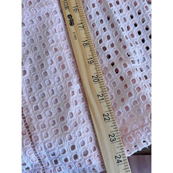 Point Sur Beautiful Blush Pink Lace Eyelet 100% Cotton Blouse L/S Sz 4 EUC - Picture 9 of 12